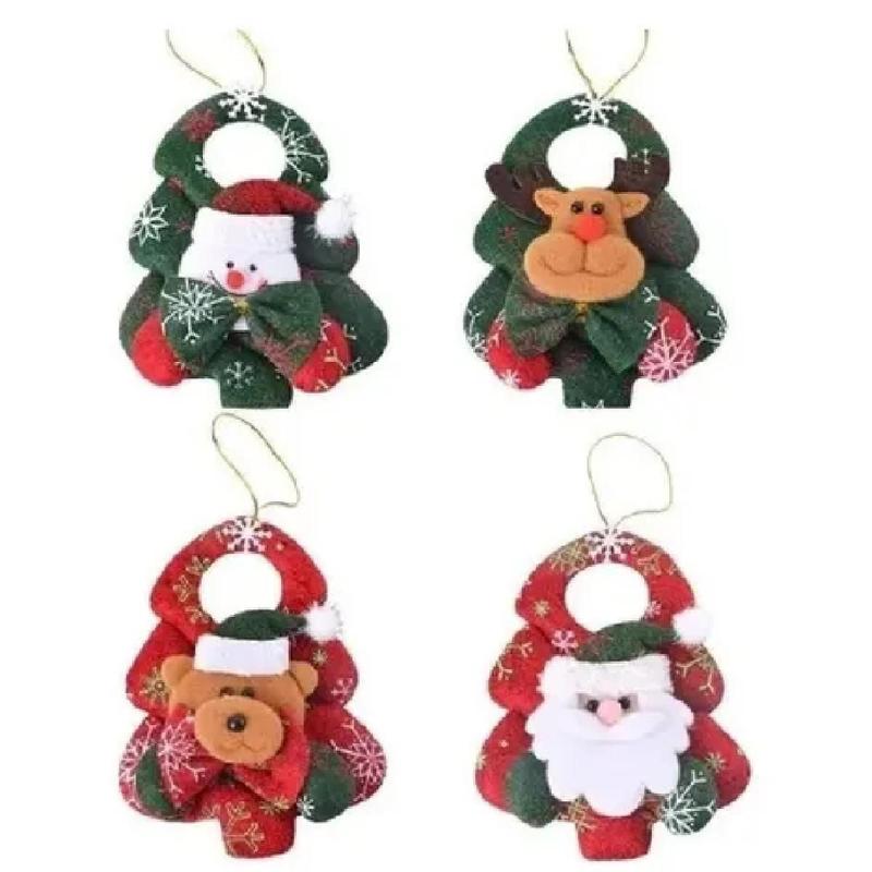Kit 4 Bonecos Para Decoração De Árvore De Natal Enfeites Natalinos ...