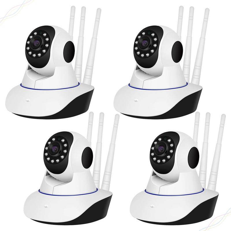 Kit 4 Câmeras Ip Sem Fio 360 3 Antenas Hd Wifi Rj45 Visão Noturna ...