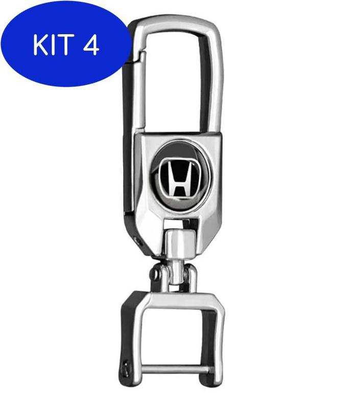 Kit 4 Chaveiro Honda Civic City Acessórios A - Luxo - Keychain ...