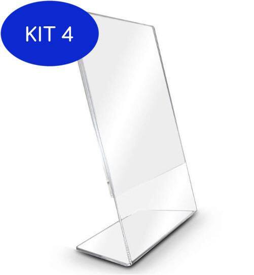 Display Informativo Kit 4 Display L 21X30Cm A4 Expositor Papel Balcão Mesa Bar - Agv ...