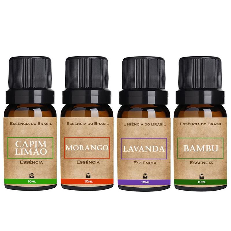 Kit 4 Essências Aromatizador / Difusor Para Ambientes 10ml - Essencia ...