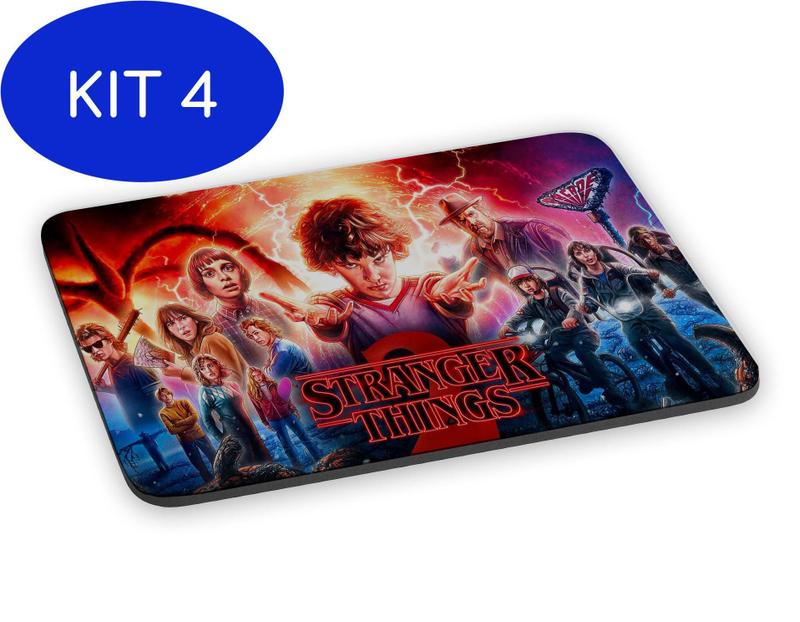 Kit 4 Mouse Pad Personalizado Stranger Things Série Seriado Tv - Fm ...