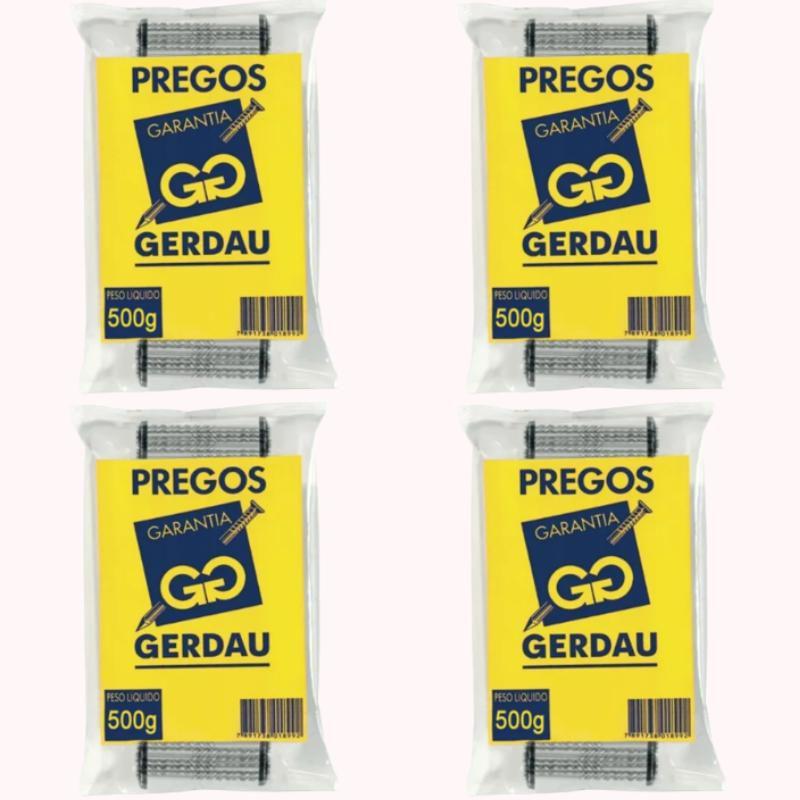 Kit 4 pacote de 500g Prego telheiro 18x30 - Gerdau - Prego / Parafuso ...