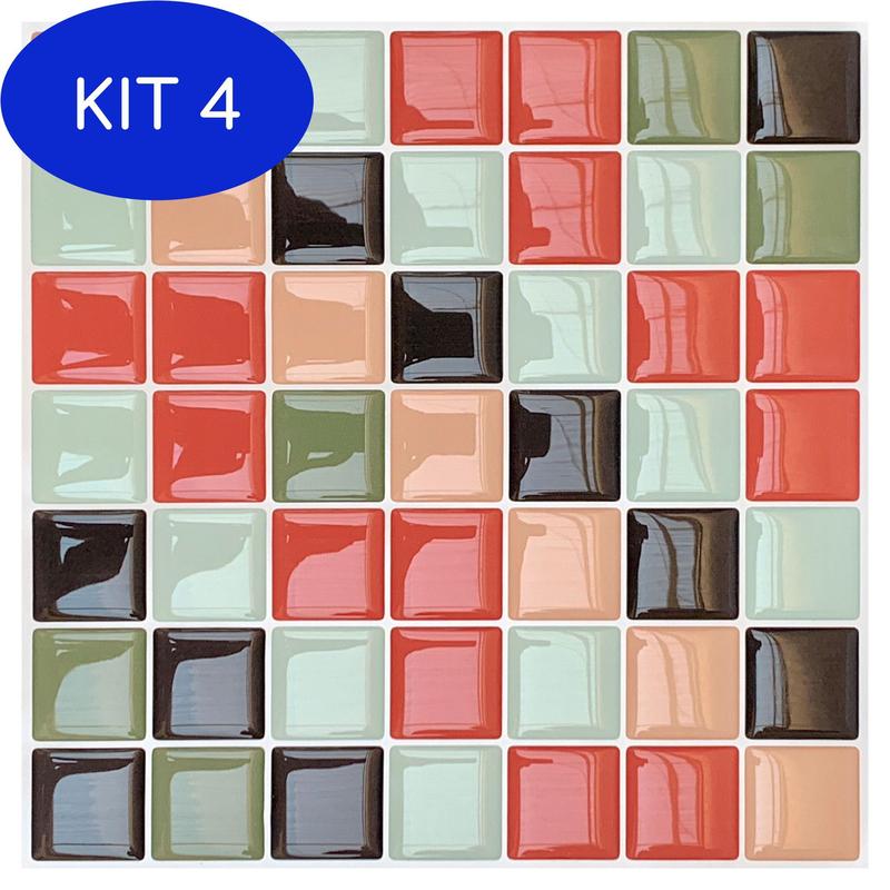 Kit 4 Pastilha Adesiva Resinada Colorida 231 - Cromo Sign - Pastilha ...