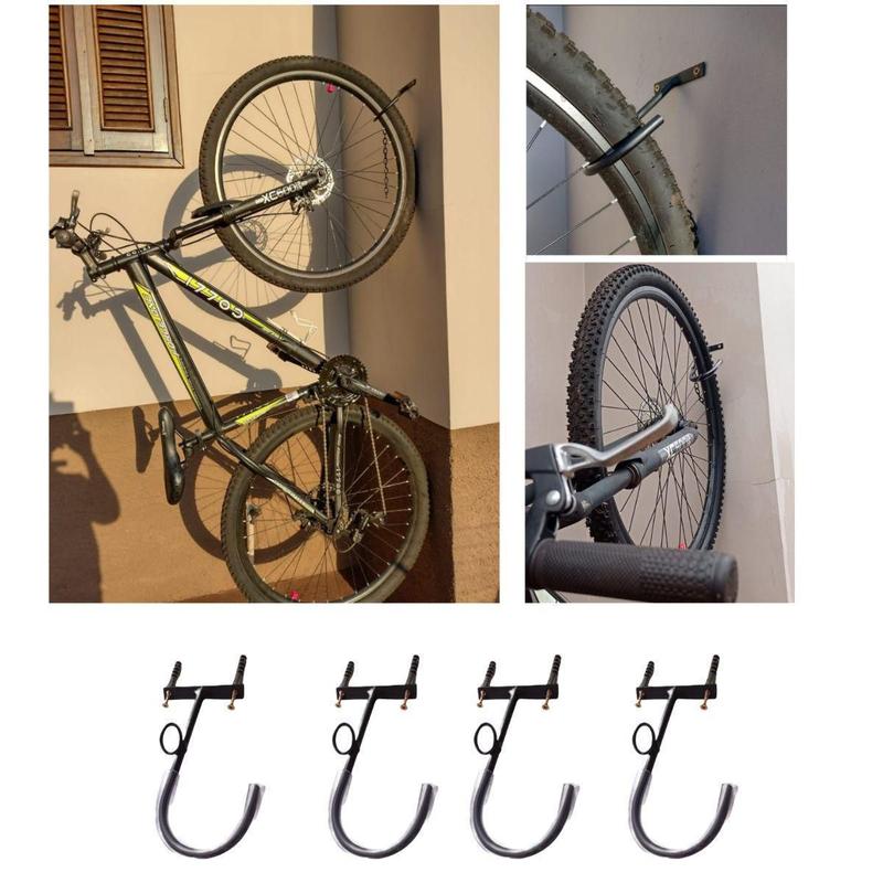 Kit 4 Peças Gancho Para Pendurar Bicicleta Parede Suporte - Loolo ...