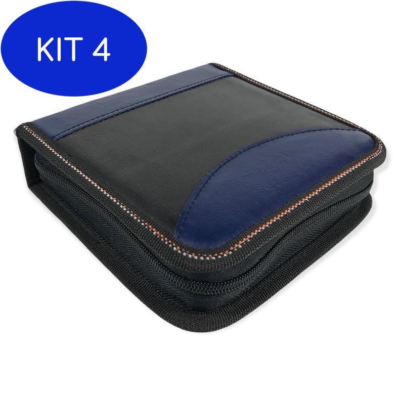 Kit 4 Porta Cd/Dvd Case E Estojo C/Capacidade P/40 Discos - Jiadai ...
