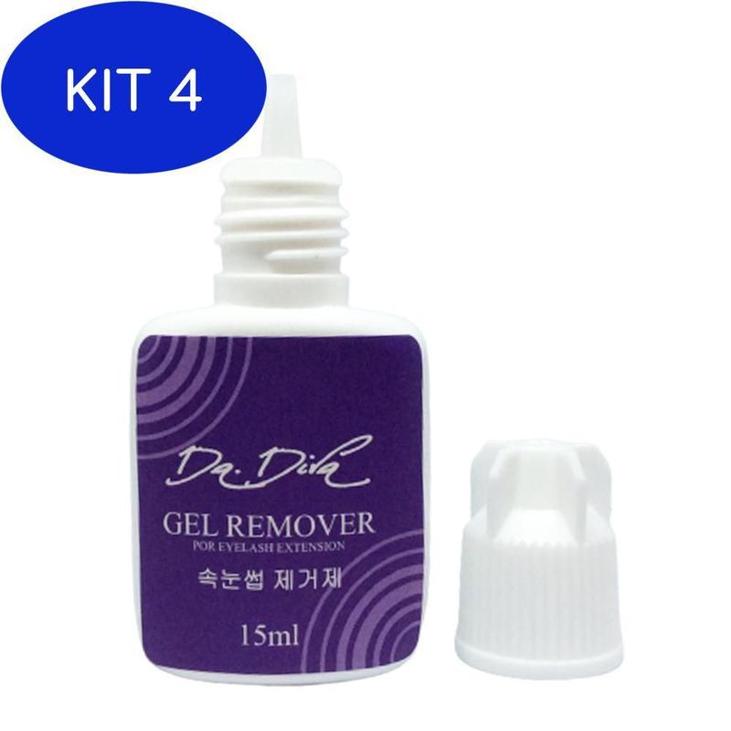 Kit 4 Removedor Em Gel Cola De Alongamento Para Extensão De - Garota ...