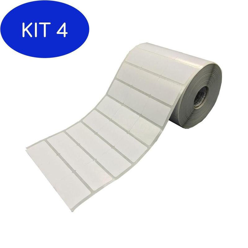 Kit 4 Rolo Etiqueta 34x23 mm 3 Colunas Juntas Couche Adesiva - Adegraf ...