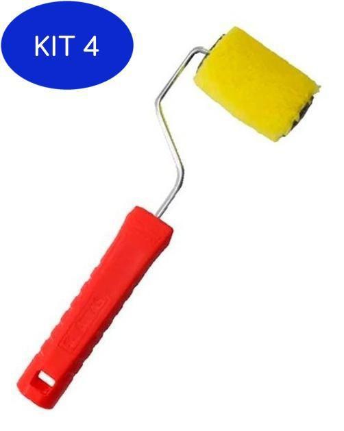 Kit 4 Rolo Para Pintura Resimax Epoxi E Esmalte - 9Cm Atlas - Rolo de ...