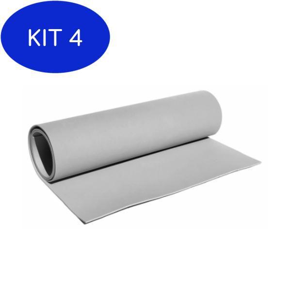 Kit 4 Tatame Esteira Para Yoga Exercícios Físicos Cinza - Force Field ...