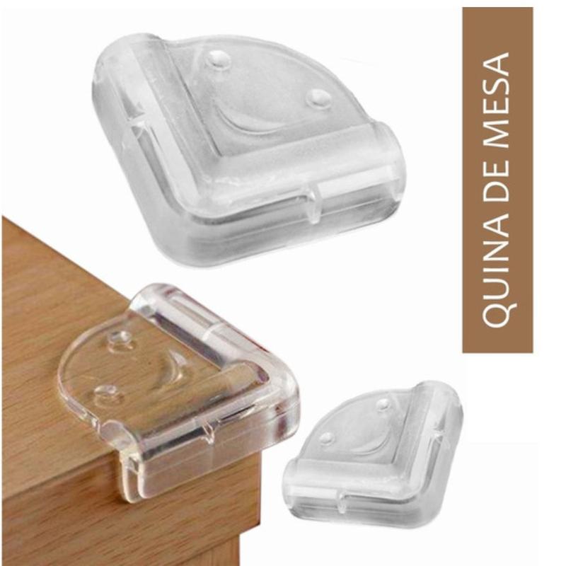 Kit 4pc Protetor De Quina Canto Mesa Bebê Silicone Segurança - Clink ...