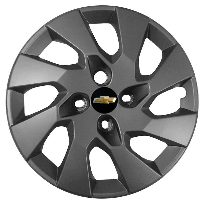 Kit 4X Calota Gm Chevrolet Aro 15 Grafite 195Cp - Grid - Calota de ...