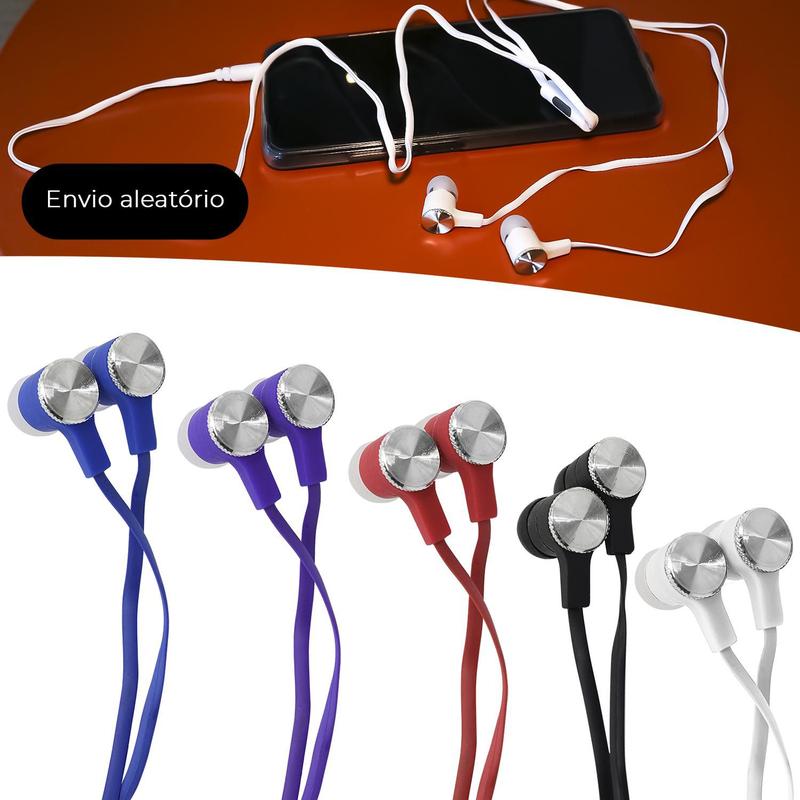 Kit 5 Fone De Ouvido Com Fio E Microfone Som Alto Stereo P2 - RY - Fone ...
