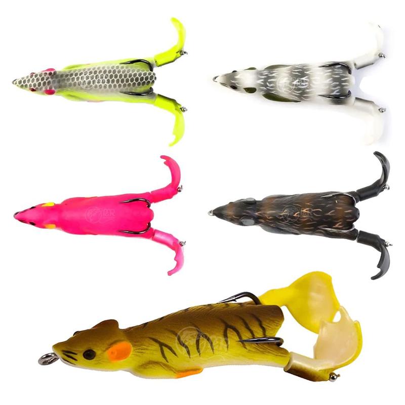 Kit 5 Isca Rato Artificial Giratório 12g 10,5cm com Estojo - C-Fishing ...