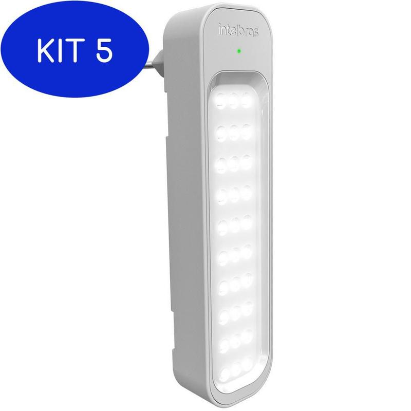 Kit 5 Lâmpada De Emergência Luminária Com 30 Leds Sem Fio - Intelbras ...