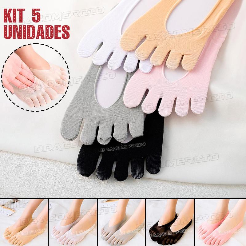 Kit 5 Meias de Compressão Ortopédicas Para Dedos Femininos ...