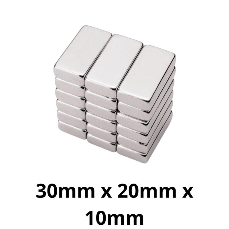5 MAGNETI BLOCCO NEODIMIO MOLTO POTENTI 20x15x5 Mm NdFeB N38 - Foto 3