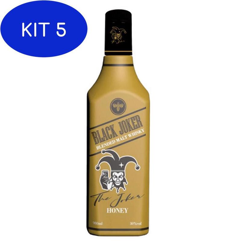 Kit 5 Whisky Black Joker Honey 980Ml - Whisky - Magazine Luiza