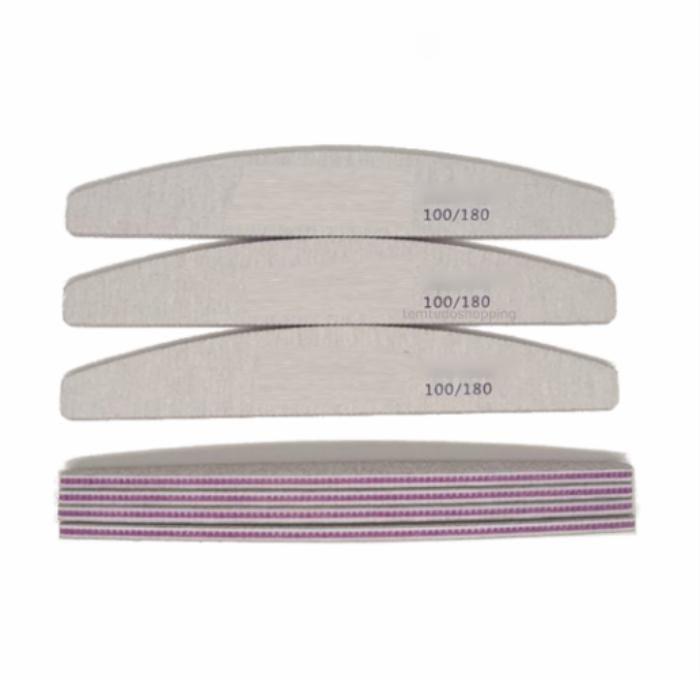 Kit 50 Lixas Bumerangue Lixa Op Boomerang 100/180 Unhas acrigel Gel ...