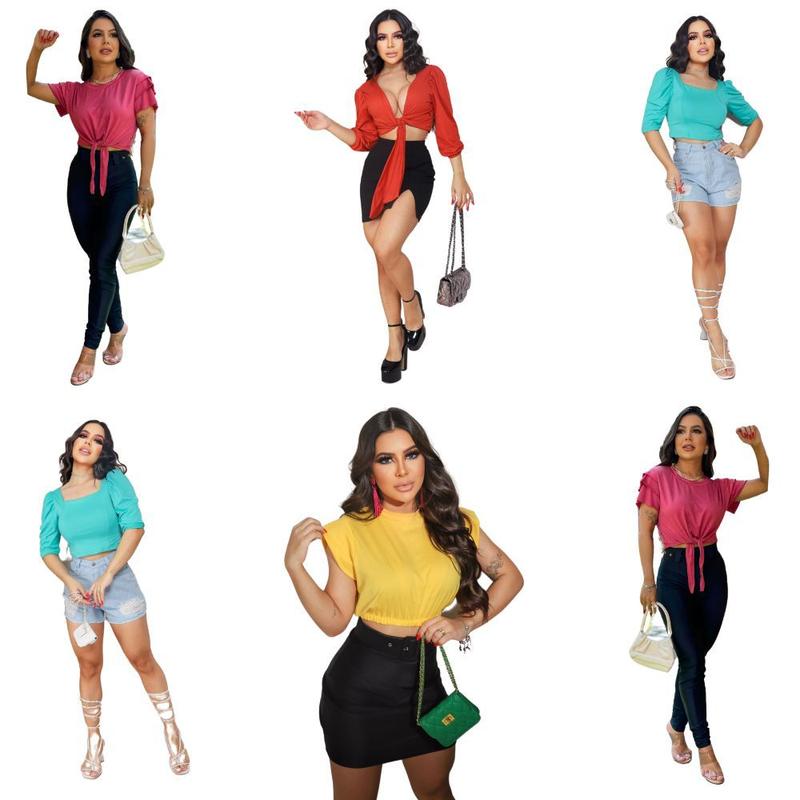 Kit 6 Blusa para jovem lisa ousada de sair confortável - TRENDY FASHION ...