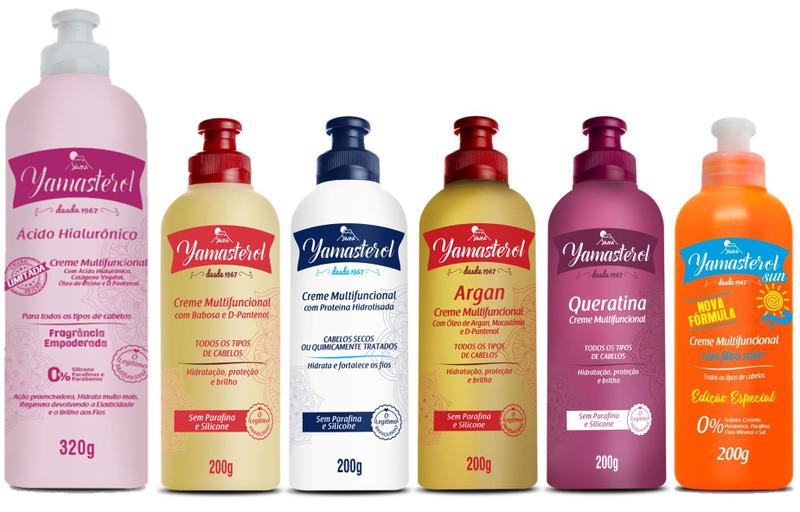 Kit 6 Cremes Yamasterol Super Cronograma Capilar Completo - Kit de ...