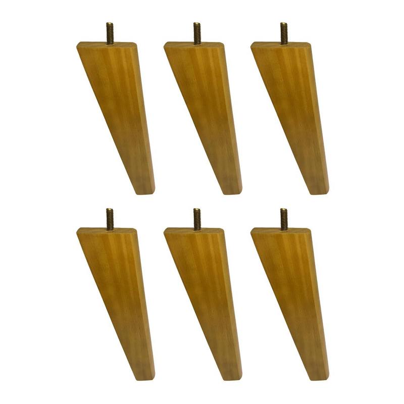 Kit 6 Pés Inclinado 17cm Madeira Pinus para Rack e Móveis em Geral ...