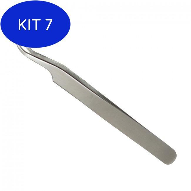 Kit 7 Pinça Curva De Precisão Para Alongamento Extensão - Point Mix ...