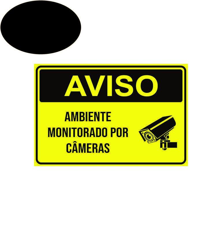 Kit 7 Placa De Monitoramento Por Câmera De Segurança 25X17Cm 7 - Nt ...