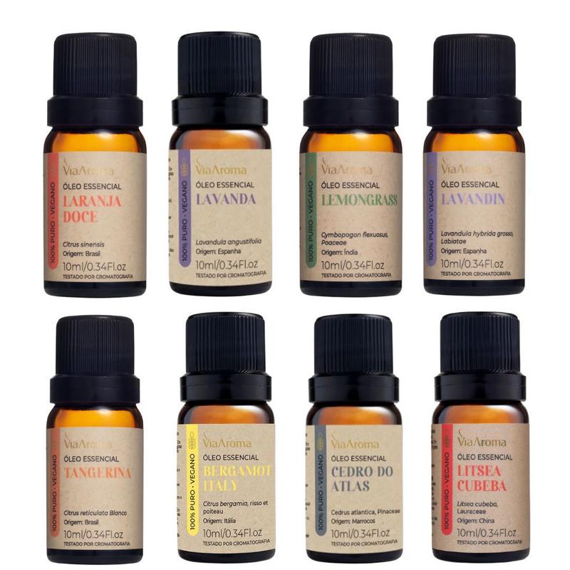 Kit 8 Óleo Essencial Via Aroma Para Relaxar Acalmar e Melhorar o Sono ...