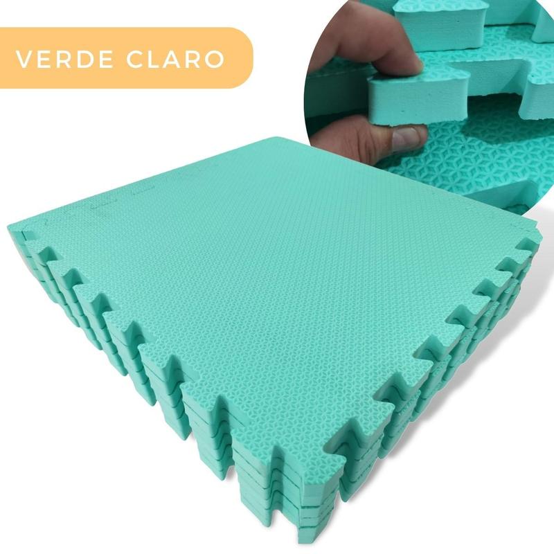 KIT 8 TAPETE TATAME DE EVA GROSSO 50x50cm 20mm - DIVERSAS CORES (2m² ...