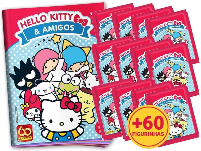 Kit Álbum Oficial Hello Kitty & Amigos Capa Comum + 12 Envelopes ...