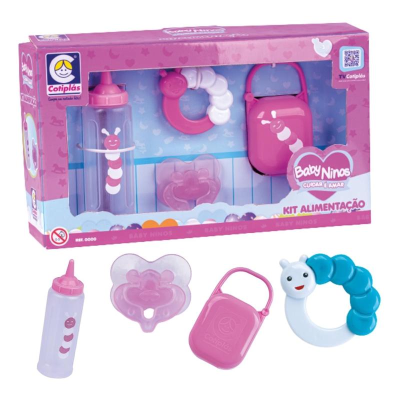 Kit Alimentação Bebê Reborn Boneca Baby Ninos Com Chupeta - Cotiplas ...