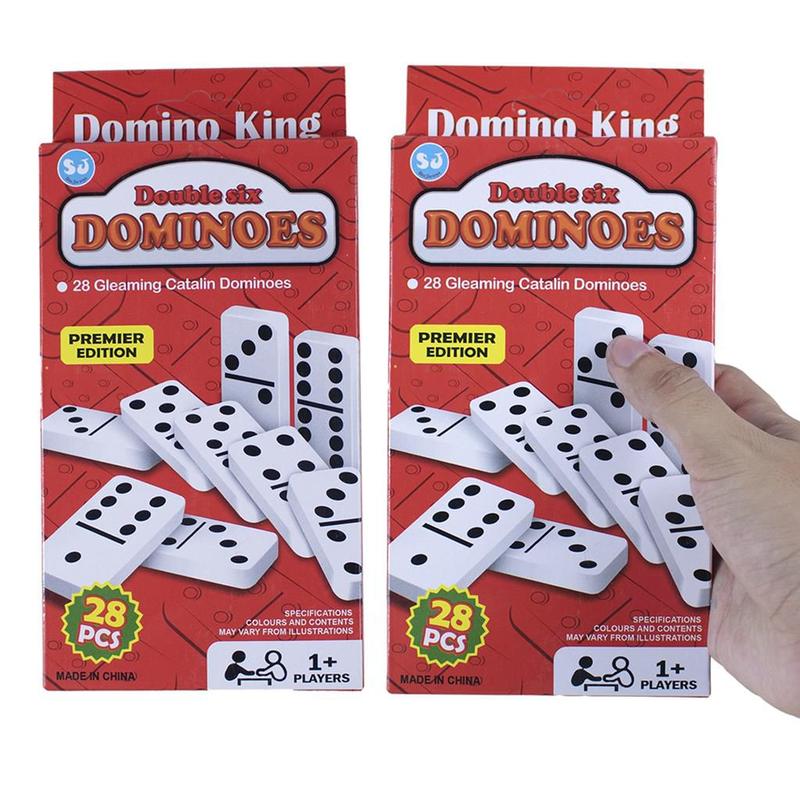 Kit atacado 2 caixas de domino branco peças de plástico tradicional ...
