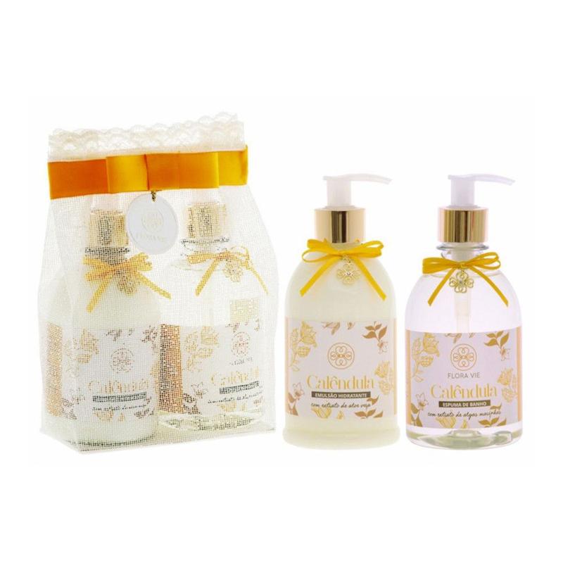 Kit BA25 Flora Vie Calêndula 380ml - Espuma de Banho - Magazine Luiza