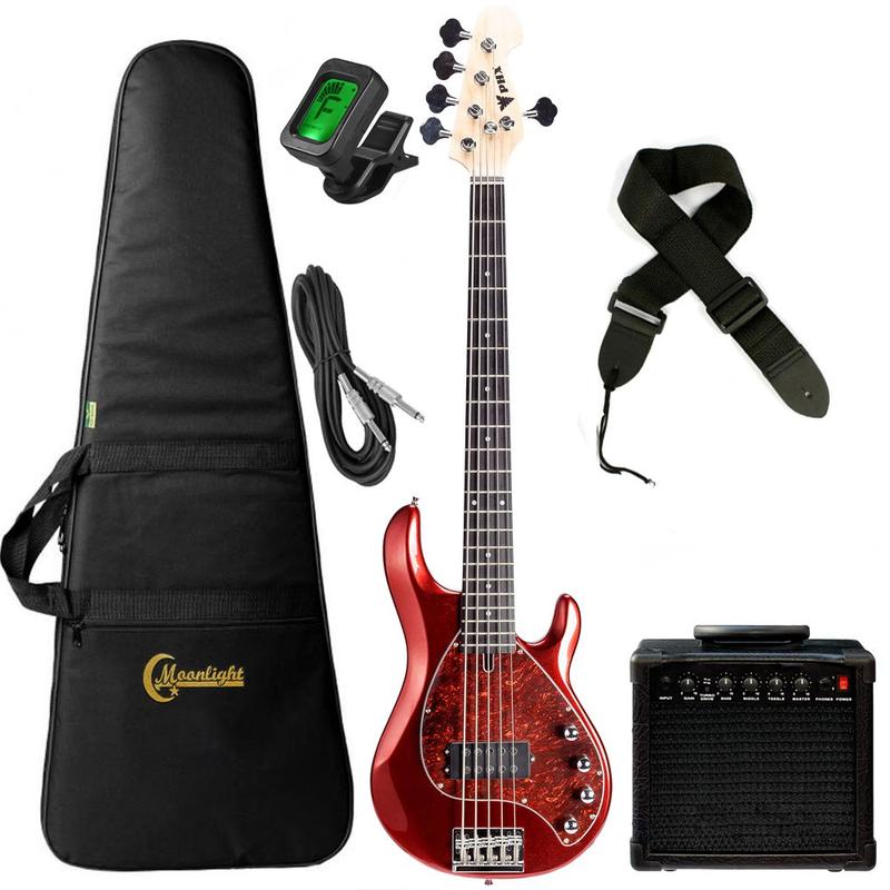 Kit Baixo Phx 5 Cordas Captador Humbucker Sunset Msr-5 com Capa, Cabo ...