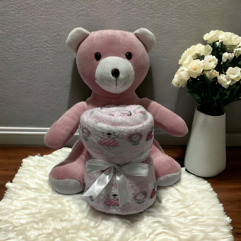 Kit Bichinho De Pelucia Com Mantinha Para Bebe Menina - Miguel Baby ...