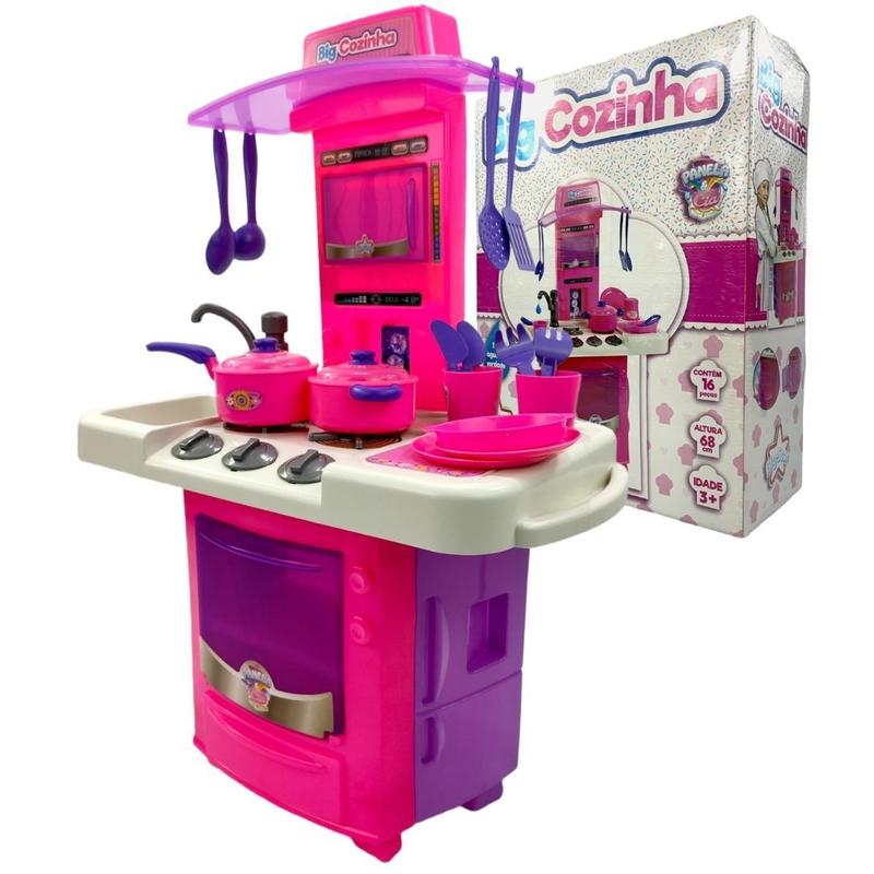 Kit Big Cozinha Infantil Completa Brinquedo Fogão Criança - Fenix ...