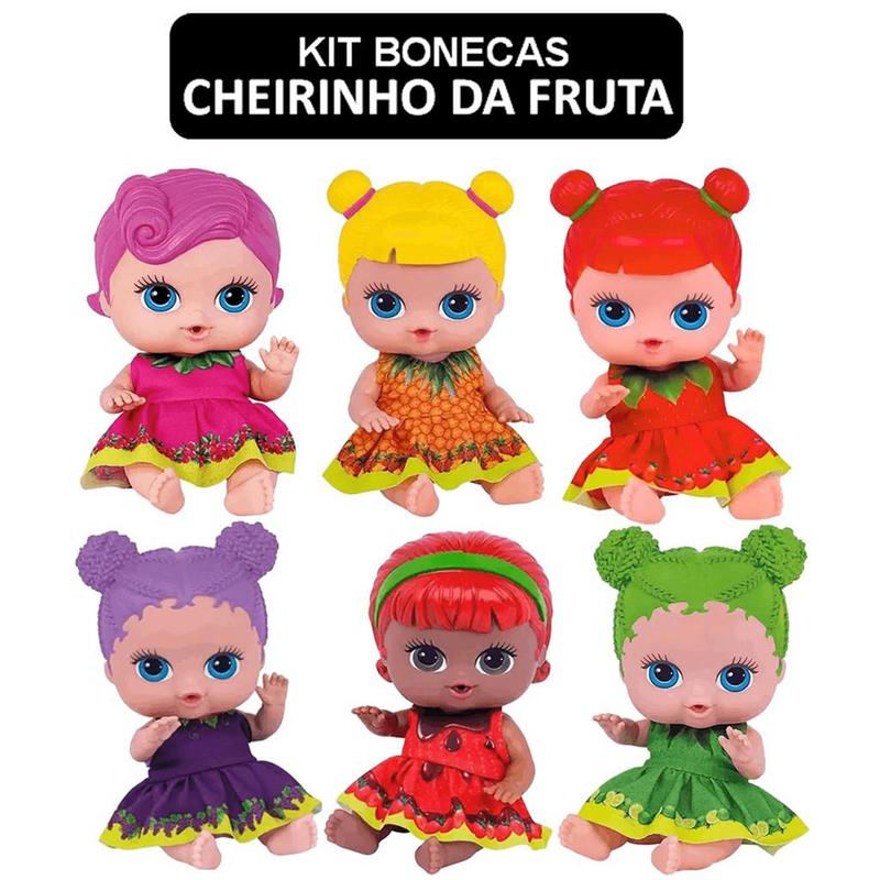 Kit Bonecas com Cheirinho das Frutinhas Coleção Cotiplás - Cotiplas ...