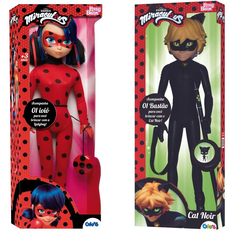 Kit Bonecos Ladybug E Cat Noir Articulados Miraculous - Rosita ...