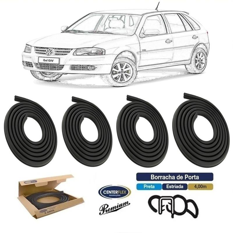 Kit Borracha Guarnição Portas Gol G4 4 portas - Linha Premium ...