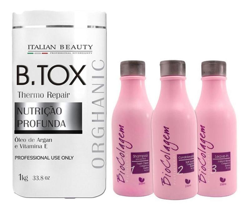 Kit Botox Profissional Orgânico 100% Sem Formol Alisamento - Italian ...