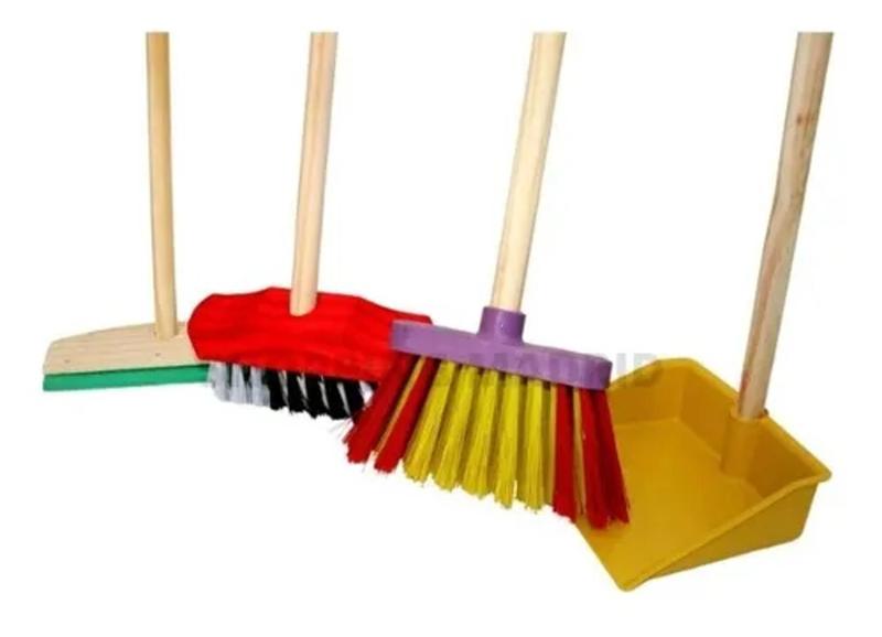 Kit Brinquedo Infantil Vassoura Rodo Pazinha Vassourinha Pelos 4 Peças ...