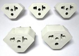 Kit C/3 Adaptador Tomada Triangular, Tê , Pino - 20 Amperes ...