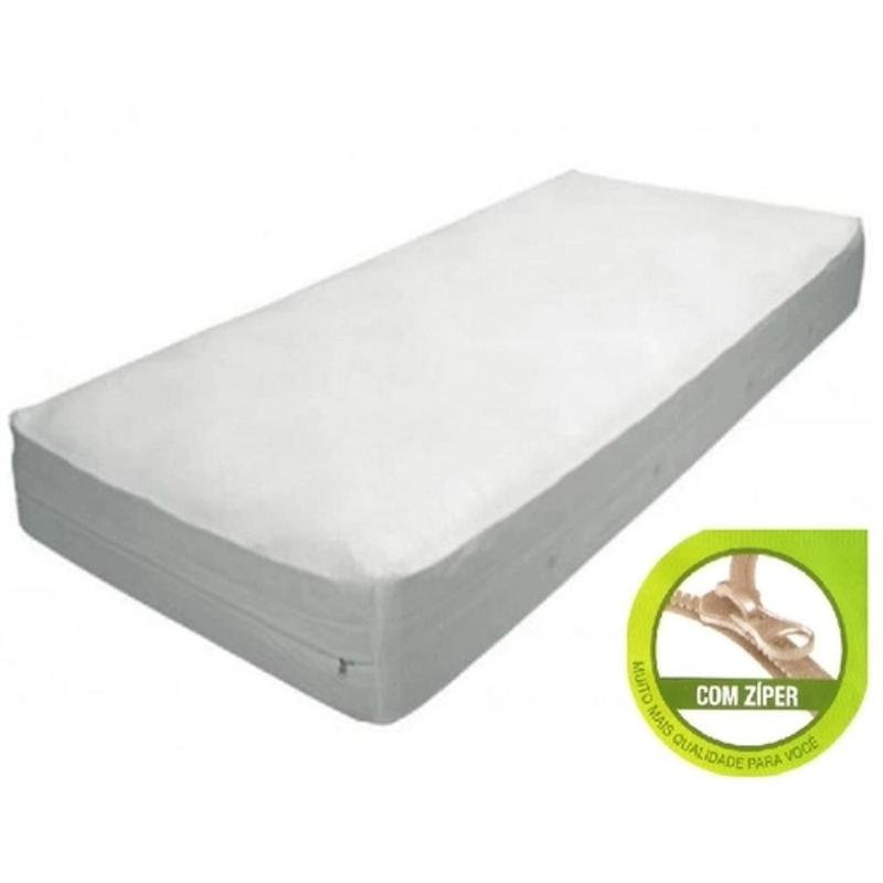 Kit C/ 4 Capas De Colchão Solteiro Anti Acaro Branca Ziper - Vida ...