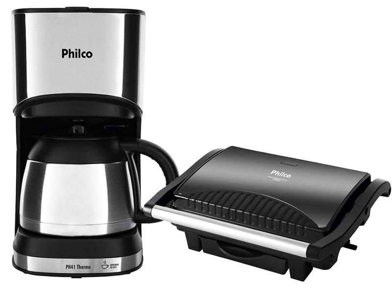 KIt Cafeteira e Sanduicheira Grill Press Premium Philco 110V ...