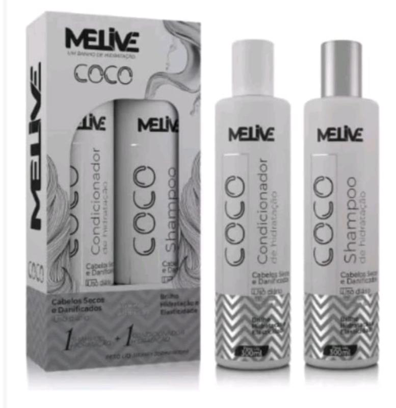 Kit Capilar Coco Shampoo e Condicionador Cabelos Secos e Danificados ...