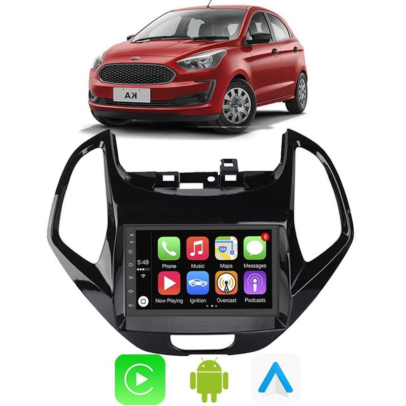Kit Central Multimidia Android Auto Carplay Ford Ka 2018 2019 2020 2021 ...