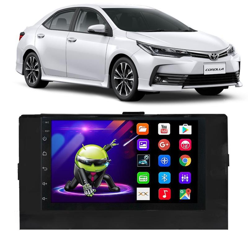 Kit Central Multimídia Android Toyota Corolla 2018 2019 7 Polegadas GPS ...