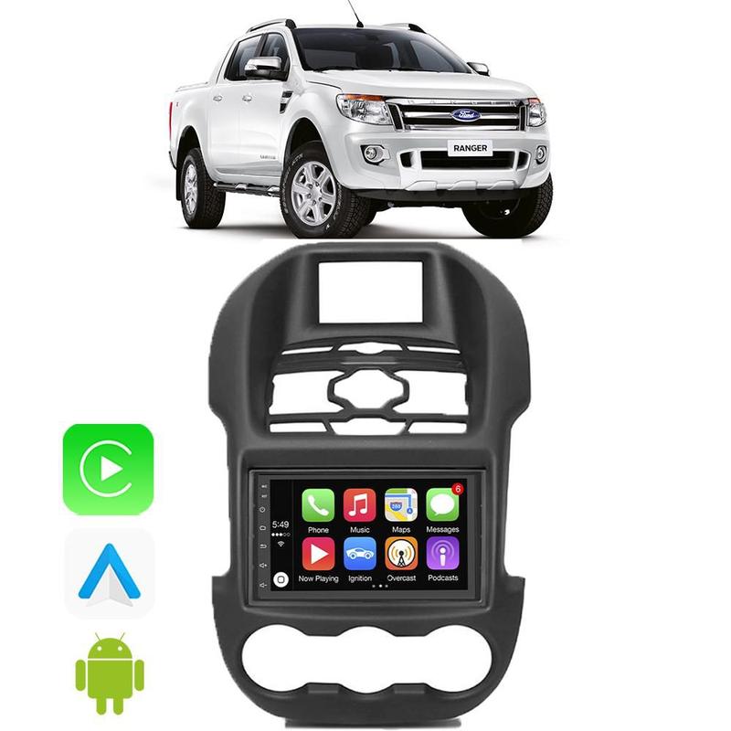 Kit Central Multimidia Carplay Android Auto Ford Ranger 2012 2013 2014 ...