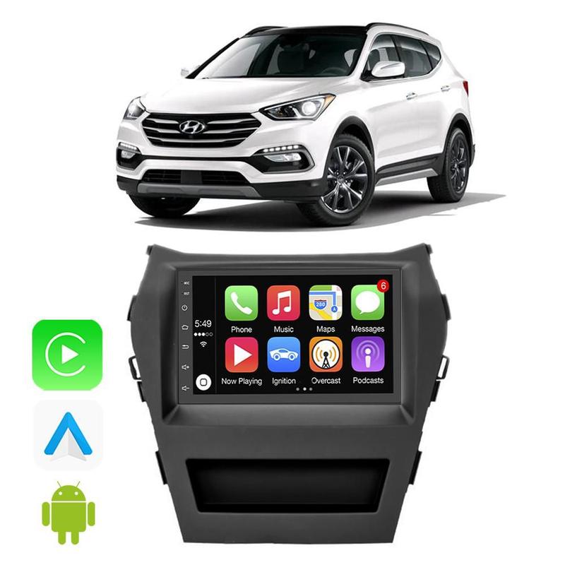 Kit Central Multimidia Carplay Android Auto Santa Fé 2016 2017 2018 ...